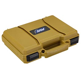 ASG Polymer Pistol Case Pistolenkoffer 31 x 27 x 7,5 cm Waben-Schaumstoff RAL8000 grnbraun