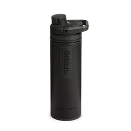 Grayl UltraPress Wasserfilter Trinkflasche 500 ml covert black - für Wandern, Camping, Outdoor, Survival