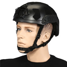 Nuprol Airsoft Helm FAST Railed SF mit NVG Mount schwarz