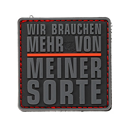 JTG 3D Rubber Patch mit Klettflche Wir brauchen mehr von meiner Sorte schwarz/rot