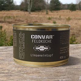 Convar Feldkche Outdoor-Mahlzeit Linseneintopf 400g Dose