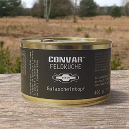 Convar Feldkche Outdoor-Mahlzeit Gulascheintopf 400g Dose