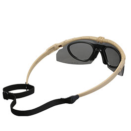 Nuprol Battle Pro Protective Airsoft Schutzbrille inkl. Brillenträgereinsatz tan / rauch Bild 1 xxx: