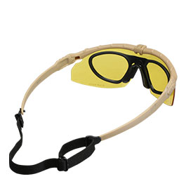 Nuprol Battle Pro Protective Airsoft Schutzbrille inkl. Brillenträgereinsatz tan / gelb Bild 1 xxx:
