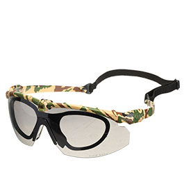 Nuprol Battle Pro Protective Airsoft Schutzbrille inkl. Brillentrgereinsatz camo / rauch