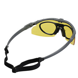 Nuprol Battle Pro Protective Airsoft Schutzbrille inkl. Brillenträgereinsatz grau / gelb Bild 1 xxx: