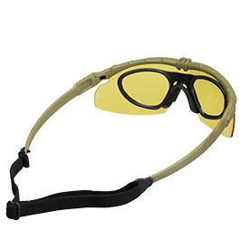 Nuprol Battle Pro Protective Airsoft Schutzbrille inkl. Brillenträgereinsatz oliv / gelb Bild 1 xxx: