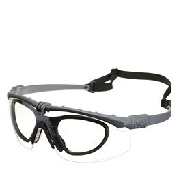 Nuprol Battle Pro Protective Airsoft Schutzbrille inkl. Brillentrgereinsatz grau / klar