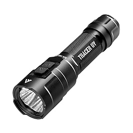Mactronic LED Taschenlampe Tracer UV 1000 Lumen schwarz mit UV Licht inkl. Ladekabel und Akku