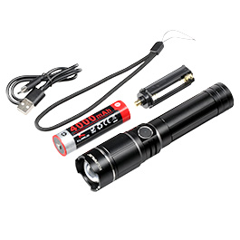 Klarus LED Taschenlampe A2 Pro 1450 Lumen schwarz inkl. Ladekabel, Lanyard und Batterieadapter Bild 4