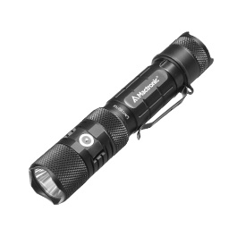 Mactronic LED Taschenlampe T-Force HP 1800 Lumen schwarz inkl. Ladekabel, 3 x Farbfilter, Kabelschalter und Lanyard
