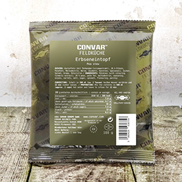 Convar Feldküche Outdoor-Mahlzeit Erbseneintopf 100 g Beutel