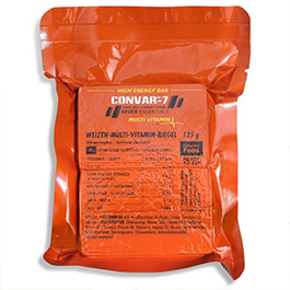 Convar-7 Riegel High Energy Bar Multivitamin120 g Langzeitlebensmittel - Ideal fr Outdoor, Notvorrat und Krisenvorsorge