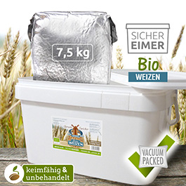 Getreidespeicher Bio Weizen 7,5 kg im Eimer Notvorrat