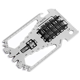 MyEDC Multitool Pocket Card 29 in 1 mit 6 Bits silber