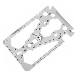 MyEDC Multitool Wallet Card 32 in 1 silber