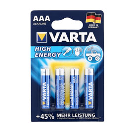 Varta Batterie LR03 AAA Micro High Energy 4 Stück