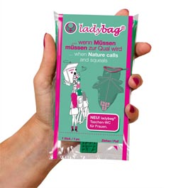 Ladybag Taschen WC für Frauen Pinkelbeutel grün