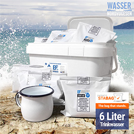 Emergency Food Wassereimer 6 Liter (24 x 250 ml) Notvorrat