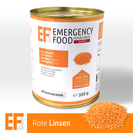 Emergency Food Basic Notration Rote Linsen 350g Dose