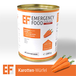 Emergency Food Basic Notration Karottenwürfel 200g Dose