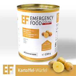 Emergency Food Basic Notration Kartoffelwürfel 230g Dose