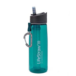 LifeStraw Go Trinkflasche mit Wasserfilter 650 ml dark teal - fr Survival, Outdoor, Wandern, Camping