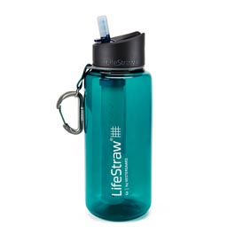 LifeStraw Go Trinkflasche mit Wasserfilter 1000 ml dark teal - für Survival, Outdoor, Wandern, Camping