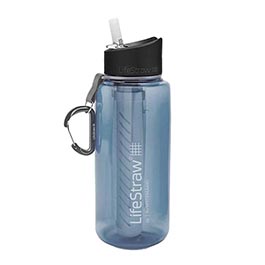 LifeStraw Go Trinkflasche mit Wasserfilter 1000 ml moody blue - für Survival, Outdoor, Wandern, Camping