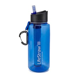 LifeStraw Go Trinkflasche mit Wasserfilter 1000 ml royal blue - fr Survival, Outdoor, Wandern, Camping