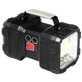 LED Handscheinwerfer W844 1200 Lumen mit Powerbank schwarz inkl. Akku und USB-Ladekabel
