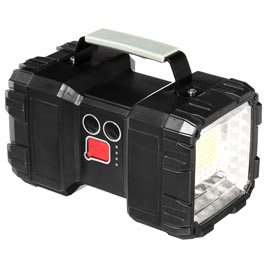 LED Handscheinwerfer W844 1200 Lumen mit Powerbank schwarz inkl. Akku und USB-Ladekabel