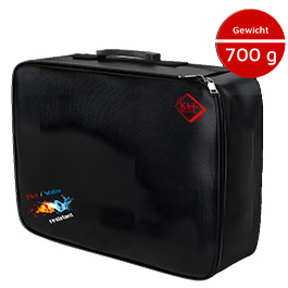 Feuer-/wasserresistenter Dokumentenkoffer BIG schwarz mit Zahlenschloss 36 x 27 x 10 cm