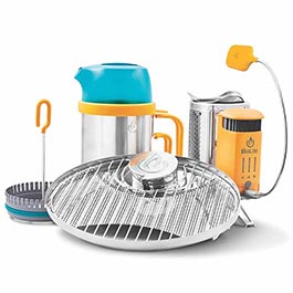 BioLite CampStove 2+ Complete Cook Kit Camping Kocher Set inkl. KettlePot, Portable Grill und CoffeePress