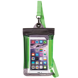Travelon Schutzhülle Waterproof für Handy oder Kamera grün wasserdicht und schwimmfähig inkl. Tragegurt