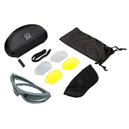 Revision ballistische Sonnenbrille ShadowStrike Essential Kit grau mit klar-transparent / rauch-getnt Wechselglsern