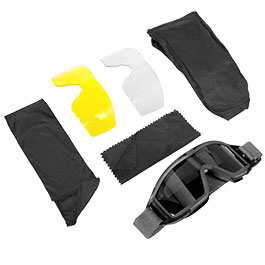 Revision ballistische Schutzbrille Desert Locust Deluxe Kit schwarz inkl. 3 Wechselglsern und Brillenetui