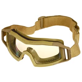 Revision ballistische Schutzbrille Wolfspider Essential Kit tan mit klar-transparent / rauch-getnt Wechselglsern und Brillenet