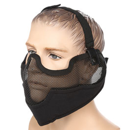 Nuprol Mesh Mask V2 Gittermaske Full Lower Face mit Ohrabdeckung schwarz