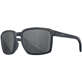 Wiley X Brille Alfa matt schwarz Glser grau inkl. Brilletui und Seitenschutz