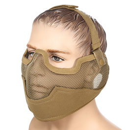 Nuprol Mesh Mask V2 Gittermaske Full Lower Face mit Ohrabdeckung tan