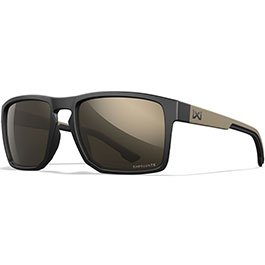 Wiley X Brille Founder Captivate matt schwarz/tan Glser tungsten verspiegelt inkl. Seitenschutz