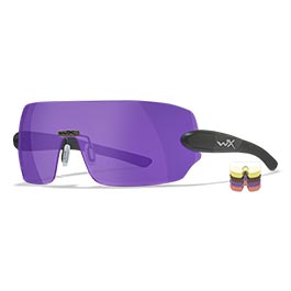 Wiley X Sonnenbrille Detection Set matt schwarz inkl. 4 Wechselglsern und Brillentui