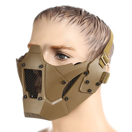 Nuprol Mesh Mask V4 mit Halterung für / ohne FAST Helme tan