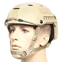 nHelmet FAST BJ Maritime Railed Airsoft Helm mit NVG Mount Dark Earth