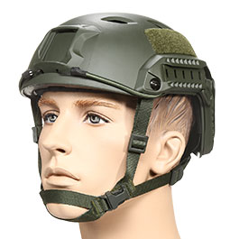 nHelmet Airsoft Helm FAST BJ Maritime Railed mit NVG Mount oliv