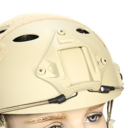 nHelmet FAST PJ Standard Railed Airsoft Helm mit NVG Mount Dark Earth Bild 5