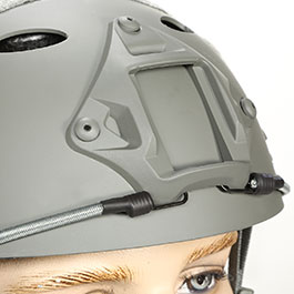 nHelmet FAST PJ Standard Railed Airsoft Helm mit NVG Mount Foliage Green Bild 5