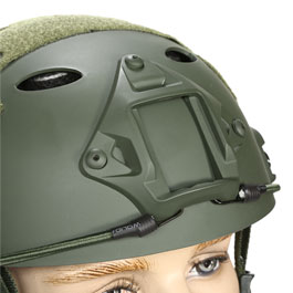 nHelmet FAST PJ Standard Railed Airsoft Helm mit NVG Mount oliv Bild 5