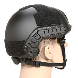 nHelmet FAST Standard Railed Airsoft Helm mit NVG Mount schwarz Bild 3